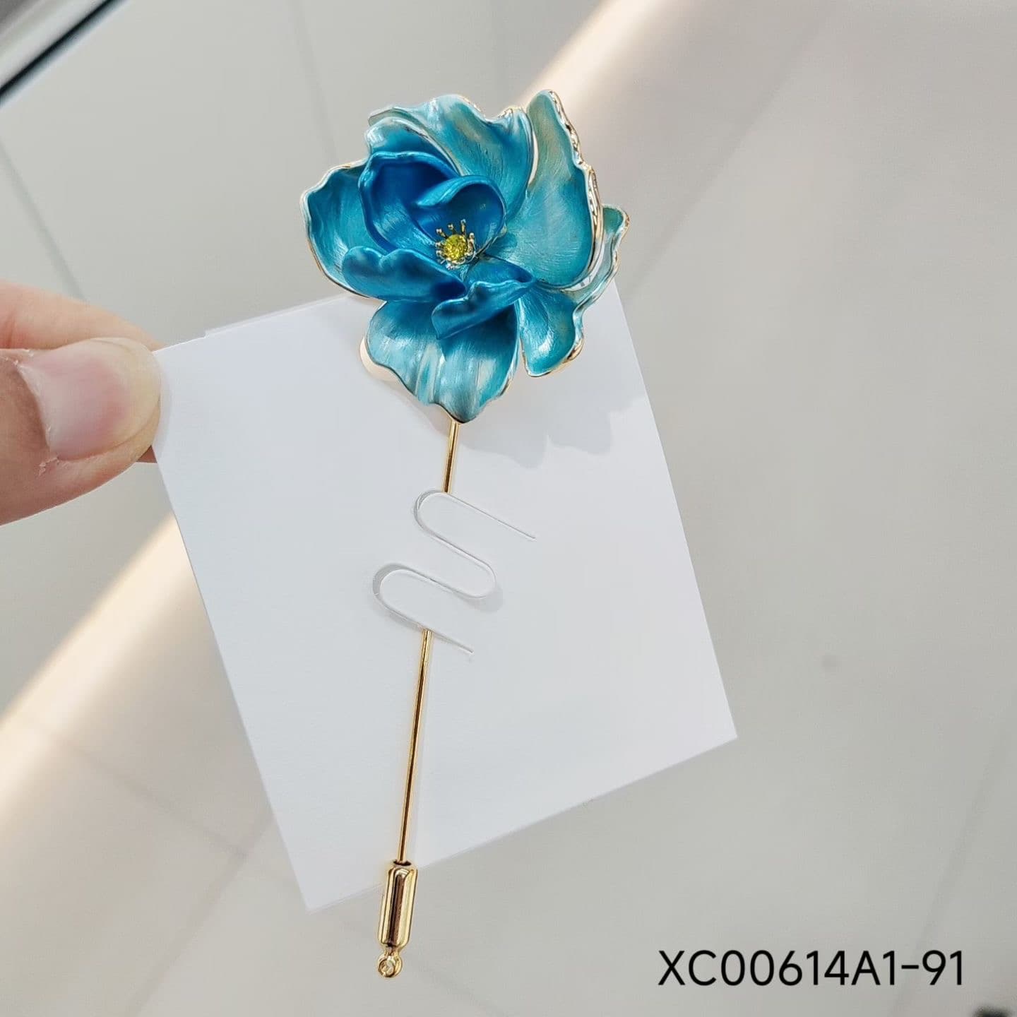 Azure Bloom Lapel Pin