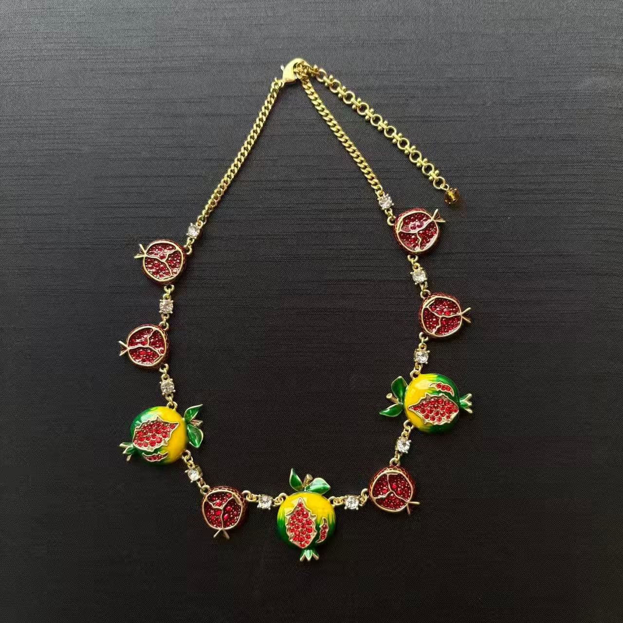 Pomegranate Charm Necklace